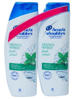 HEAD & SHOULDERS MENTHOL REFRESH SHAMPOO 400MLX2